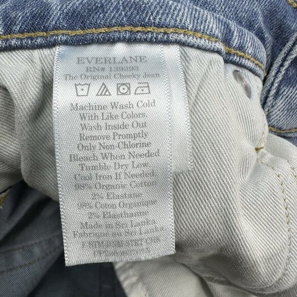 Everlane Women's Blue The‎ Original Cheeky Straight Jean W27-28.2/L24.9 - Picture 6 of 11